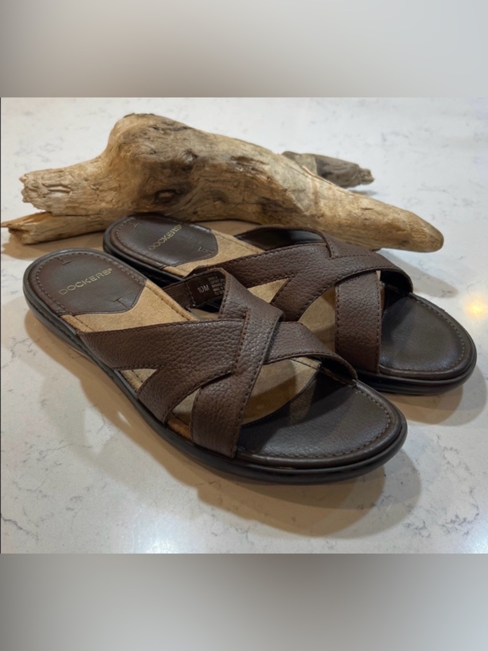 Dockers Women’s Brown Slide Sandals Slides Size 10M